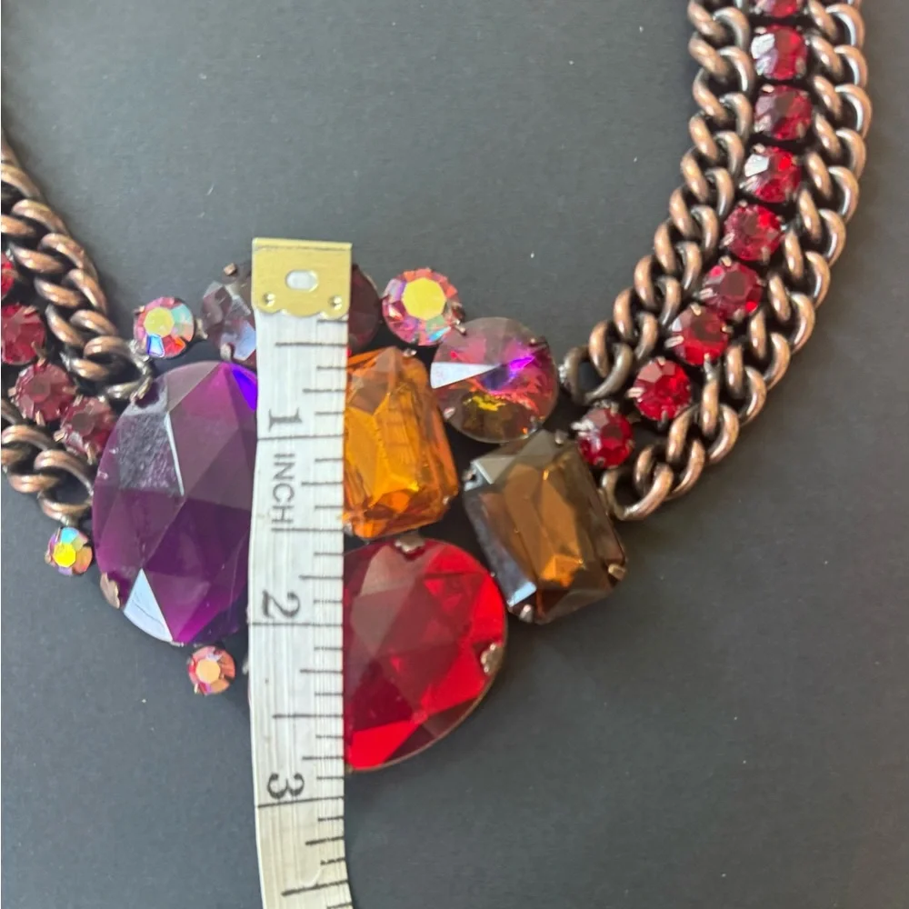 Juliana | Delizza & Elster for Alexis Kirk - Red Rhinestone Statement Necklace - Picture 9 of 10